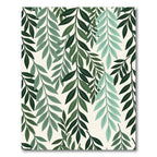 Green Leafy Branch Collection Rug