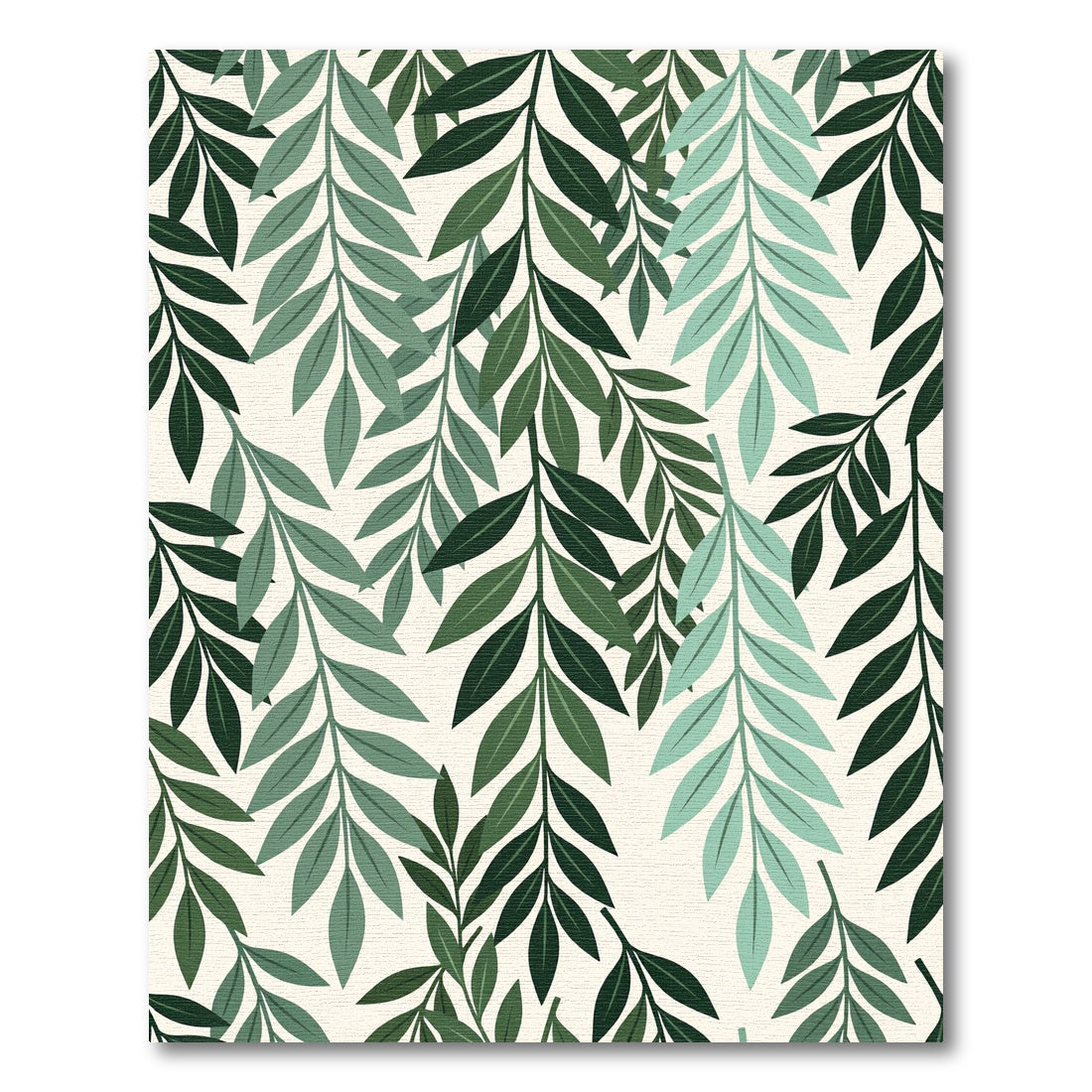 Green Leafy Branch Collection Rug