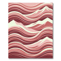 Crimson Waves Mountain Landscape Rug