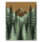 Mountain Forest Evergreen Scenic Landscape Rug