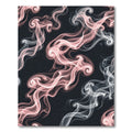 Abstract Pink and White Smoke Swirl Rug