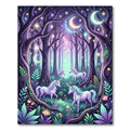 Enchanted Celestial Unicorn Forest Scene Rug