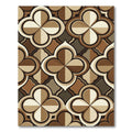 Mid Century Brown Quatrafoil Geometric Rug