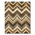 Modern Earthy Brown Chevron Geometric Rug