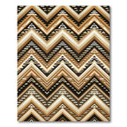Modern Earthy Brown Chevron Geometric Rug