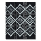 Monochrome Diamond Ethnic Geometric Rug