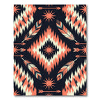 Sunset Feather and Star Diamond Aztec Rug