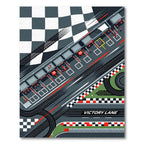 Dynamic Race Track Championship Checkered Graphic Rug