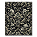 Black Ivory Classic Floral Scroll Rug