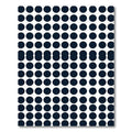 Modern Navy Blue Circular Grid Rug