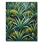 Dewy Forest Grass and Fern Foliage Rug