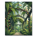 Lush Green Honeysuckle Fern Conservatory Rug