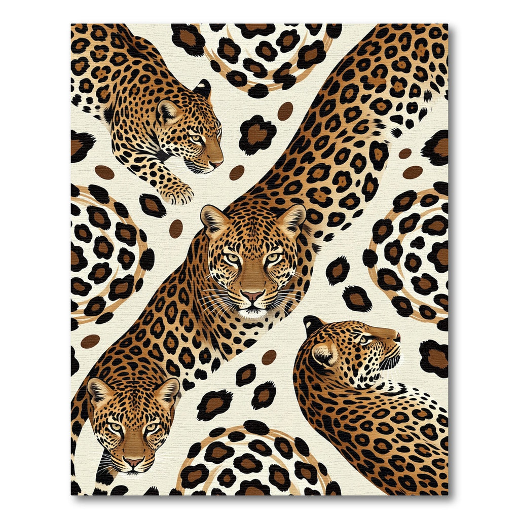 Sophisticated Golden Leopard Animal Spot Rug