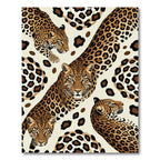 Sophisticated Golden Leopard Animal Spot Rug
