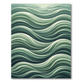 Sophisticated Sage Wavy Ocean Flow Rug