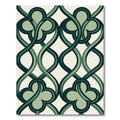 Sage Green Interlocking Clover Trellis Rug