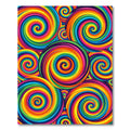 Vibrant Multi Color Radiant Swirl Rug