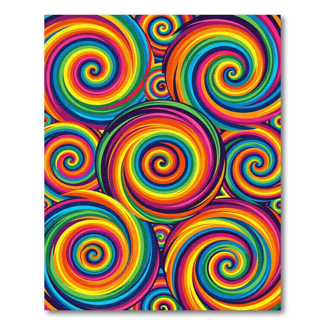 Vibrant Multi Color Radiant Swirl Rug