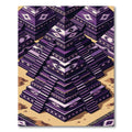 Andean Purple Geometric Stepped Pyramid Rug