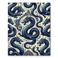 Enigmatic Blue Imperial Dragon Medallion Rug