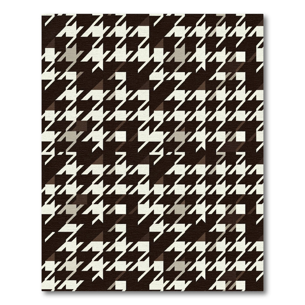Classic Brown Dogtooth Check Rug