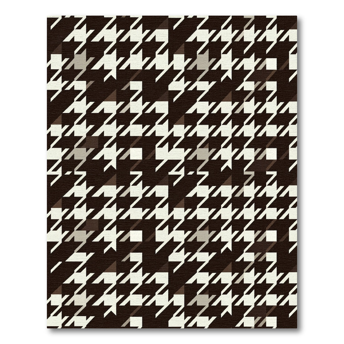 Classic Brown Dogtooth Check Rug