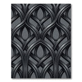 Sophisticated Charcoal Gothic Interlocking Arch Rug