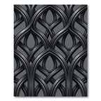 Sophisticated Charcoal Gothic Interlocking Arch Rug