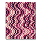 Retro Pink Wave Stripe Rug
