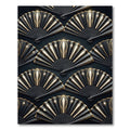 Gold Art Deco Radiant Fan Rug