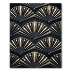 Gold Art Deco Radiant Fan Rug