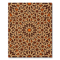 Crimson Amber Starburst Geometric Rug