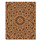 Crimson Amber Starburst Geometric Rug