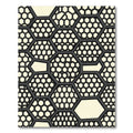 Dark Gray Hexagon Chain Grid Rug