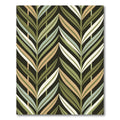 Verdant Leaf Chevron Zigzag Rug