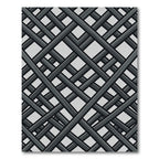 Minimalist Charcoal Gray Geometric Lattice Rug