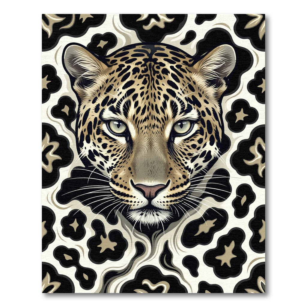 Majestic Leopard Spots Abstract Collage Rug