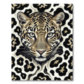 Majestic Leopard Spots Abstract Collage Rug