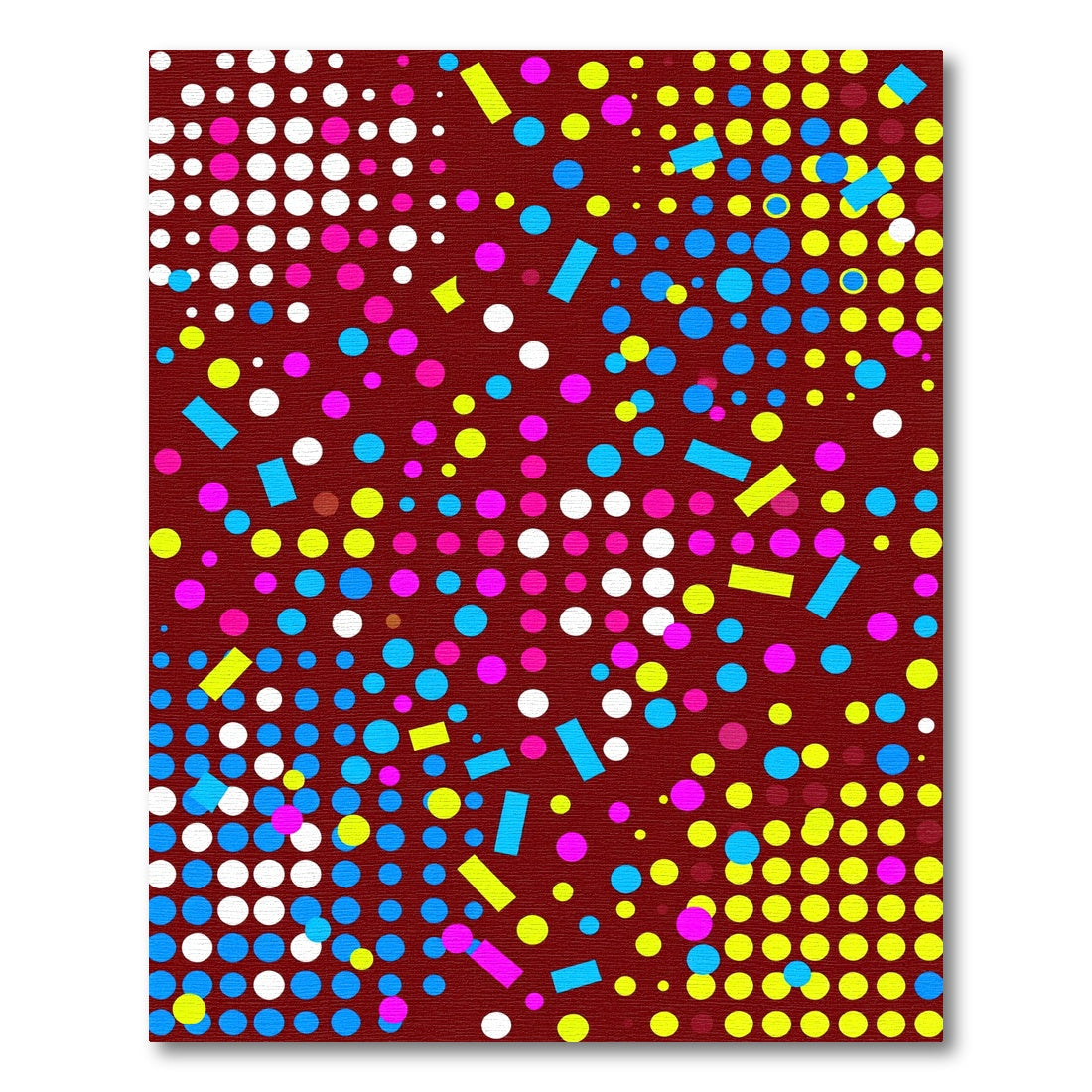 Bold Confetti Circles and Rectangles Rug