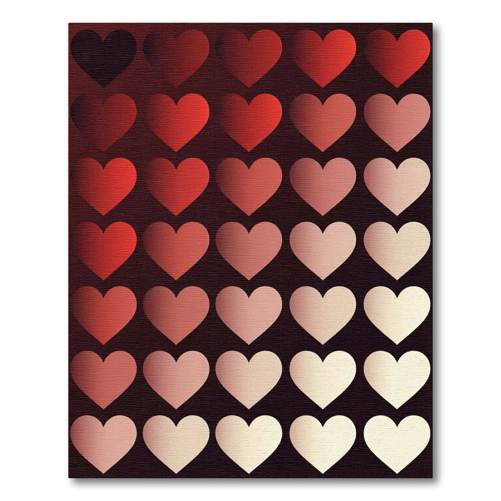 Ombre Heart Fade Gradient Minimalist Rug