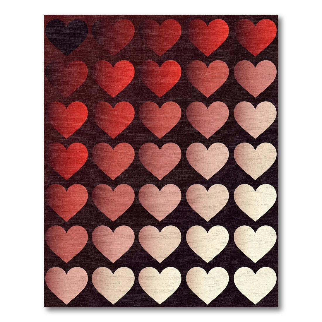 Ombre Heart Fade Gradient Minimalist Rug