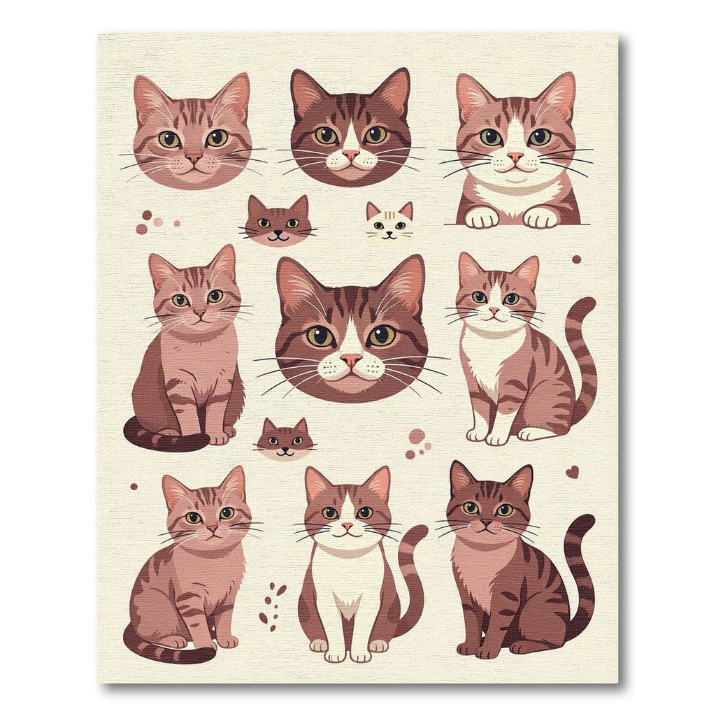 Cute Brown Tabby Cat Portrait Art Rug