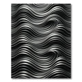 Monochromatic Silver Swirl Wave Rug