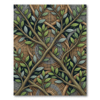 Lush Botanical Vine Woven Swirl Rug