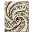 Tawny Swirl Abstract Fluid Rug