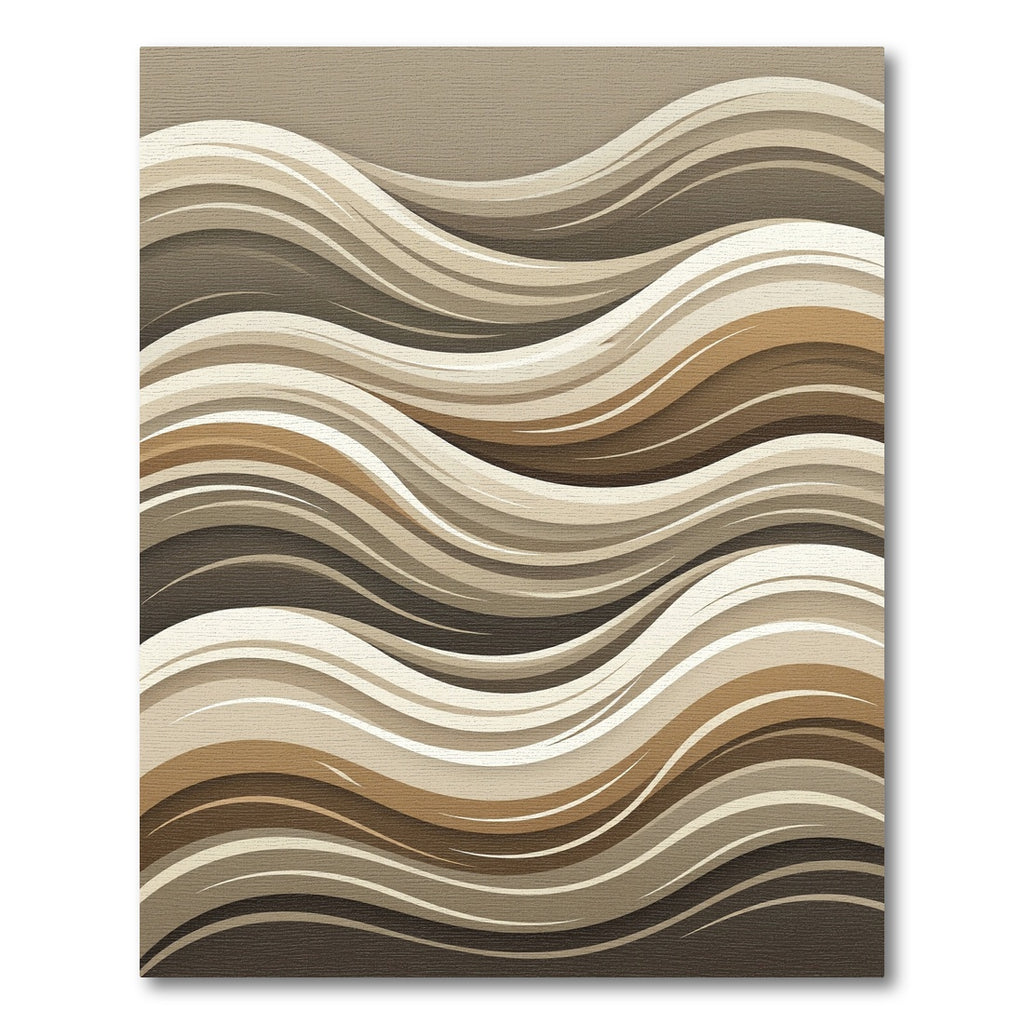 Earthy Tone Abstract Swirl Rug