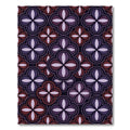 Deep Purple Geometric Quatrefoil Mosaic Rug