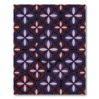 Deep Purple Geometric Quatrefoil Mosaic Rug