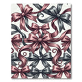 Pink Gray Bow Arrangement Rug