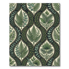 Lush Emerald Tropical Foliage Botanical Segment Rug